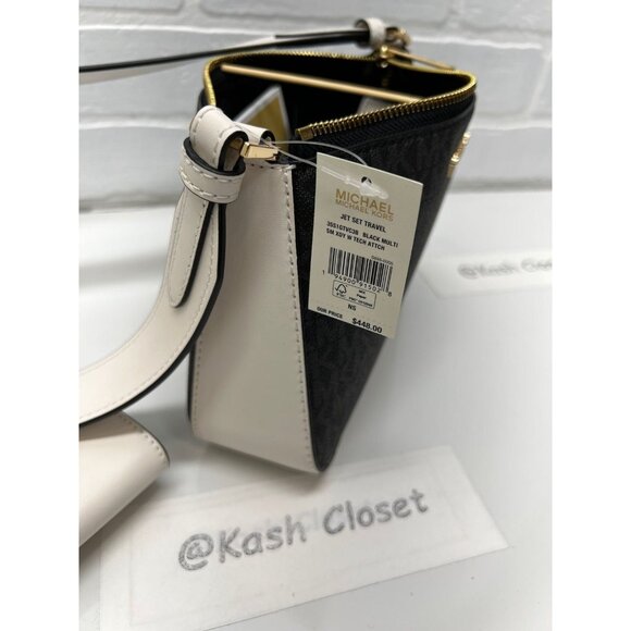 Michael Kors crossbody tech attached bag JST coin purse airpod case black multi - Picture 9 of 9